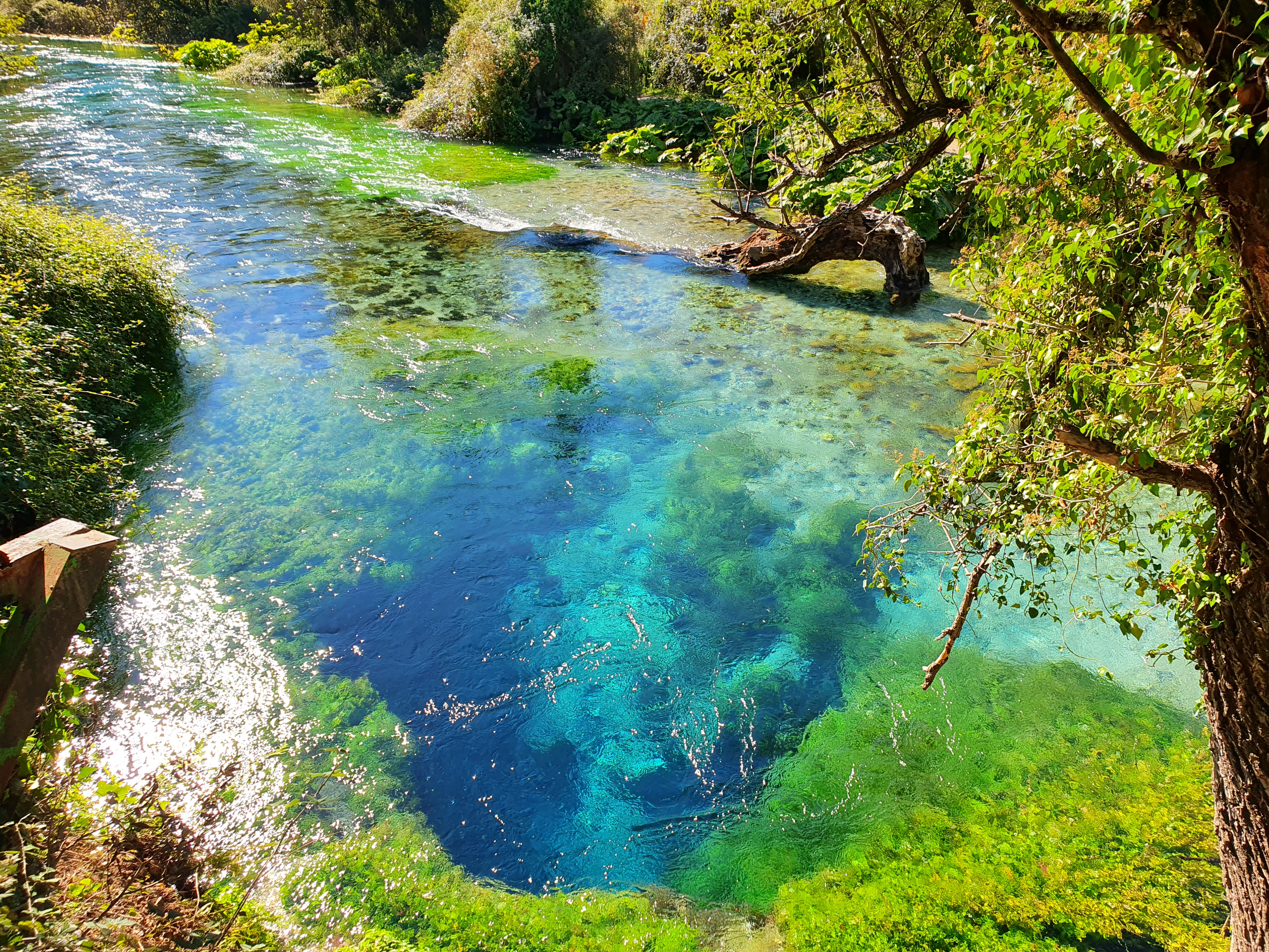 The Blue Eye (Syri i Kaltër) karst spring near Saranda, Albania